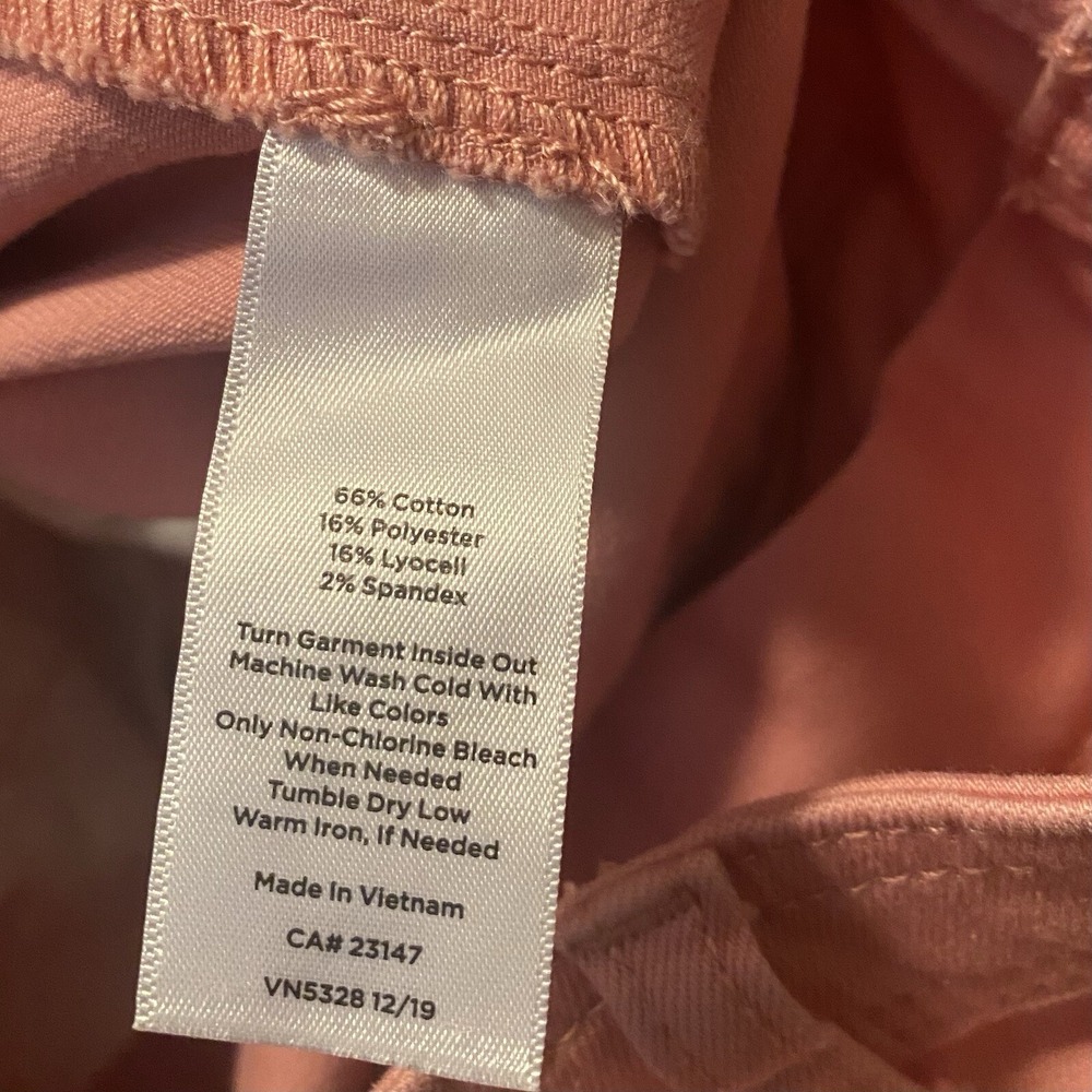 Talbots Jeans‎ Womens 16P Pink Flawless High Waist Wide Crop Pants Pockets 21" - Picture 4 of 10